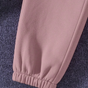 Kadın Mektup Baskılı Yuvarlak Yaka Uzun Kollu Sweatshirt Ve Bağcıklı Bel Paçalı Eşofma