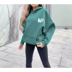 Kadın Mint Yeşili Lowa Kapüşonlu Sweatshirt Benisengiydirmintlowasweatshirt Yeşil