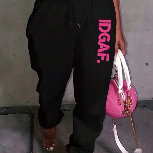 Kadın Moda Baskılı Bol Jogger Pantolon