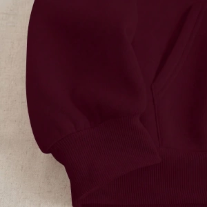 Kadın Moda Bol Spor Kapüşonlu Sweatshirt ve Eşofman Altı İki Parçalı Takım, Bayan İlkb