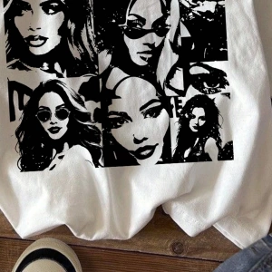 Kadın Moda Slogan Baskılı Kısa Kollu Yuvarlak Yaka Günlük Tişört