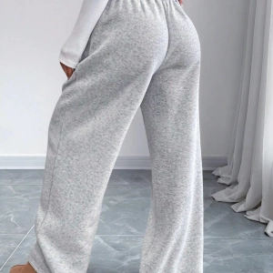 Kadın Ön Bağcıklı Cepli Günlük Eşofman Altı, Günlük Giyim İçin Minimalist Stil
