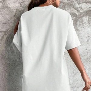 Kadın Oversize Salaş Dökümlü Tok Kısa Kollu