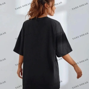 Kadın Palm Springs Renkli Özel Baskılı Oversize Penye