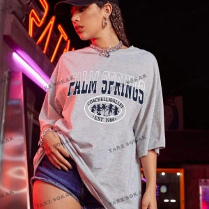 Kadın Palm Springs Siyah Baskılı Oversize