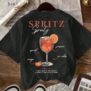 Kadın Regular Fit Harf ve Palmiye Ağacı Grafik Yuvarlak Yaka Kısa Kollu Günlük Süt İpek Tişör