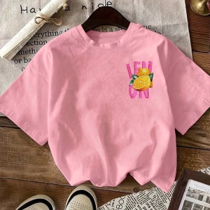 Kadın Regular Fit Harf ve Palmiye Ağacı Grafik Yuvarlak Yaka Kısa Kollu Günlük Süt İpek Tişör