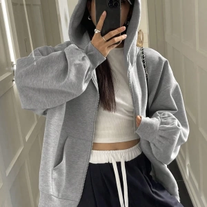 Kadın Renk Bloklu Bağcıklı Yaka Termal Astarlı Kapşonlu Sweatshirt, Uzun Kollu Üstler Model 5175