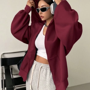 Kadın Renk Bloklu Bağcıklı Yaka Termal Astarlı Kapşonlu Sweatshirt, Uzun Kollu Üstler Model 5175