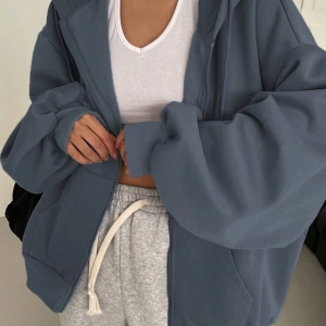 Kadın Renk Bloklu Bağcıklı Yaka Termal Astarlı Kapşonlu Sweatshirt, Uzun Kollu Üstler Model 5196