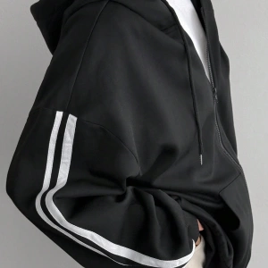 Kadın Renk Bloklu Bağcıklı Yaka Termal Astarlı Kapşonlu Sweatshirt, Uzun Kollu Üstler Model 5196