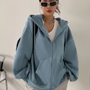 Kadın Renk Bloklu Bağcıklı Yaka Termal Astarlı Kapşonlu Sweatshirt, Uzun Kollu Üstler Model 5196