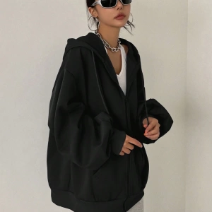Kadın Renk Bloklu Bağcıklı Yaka Termal Astarlı Kapşonlu Sweatshirt, Uzun Kollu Üstler Model 5196