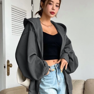 Kadın Renk Bloklu Bağcıklı Yaka Termal Astarlı Kapşonlu Sweatshirt, Uzun Kollu Üstler Model 5196