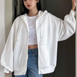 Kadın Renk Bloklu Bağcıklı Yaka Termal Astarlı Kapşonlu Sweatshirt, Uzun Kollu Üstler Model 5196