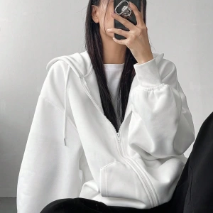 Kadın Renk Bloklu Bağcıklı Yaka Termal Astarlı Kapşonlu Sweatshirt, Uzun Kollu Üstler Model 5196