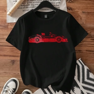 Kadın Renkli Yıldız Baskılı Kısa Kollu Tişört, Moda