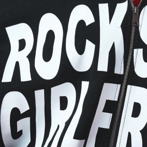 KADIN Rockstar Girlfriend Tam Fermuarlı Kısa Kapüşonlu Üst Cesur Sokak Giyimi Y2K Este Model 5202
