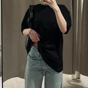 Kadın Salaş Rahat Bol Kesim Bisiklet Yaka