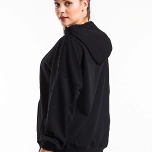 Kadın Siyah Kapüşonlu Sweatshirt Cy84194