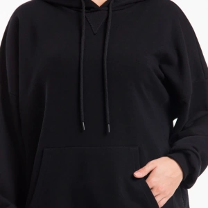 Kadın Siyah Kapüşonlu Sweatshirt Cy84194