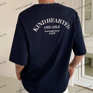 Kadın Siyah Kind Hearted Baskılı Oversize