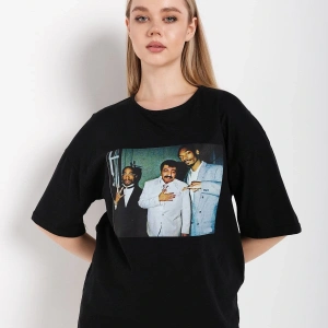 Kadın Siyah Müslüm Gürses Baskılı Tshırt