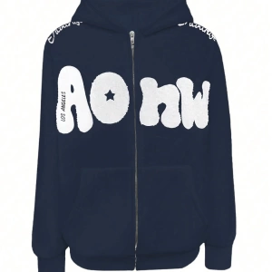 Kadın Sonbahar Ve Kış Mektup Baskılı Fermuarlı Pat Uzun Kollu Kapşonlu Sweatshirt, Uzu Model 5132