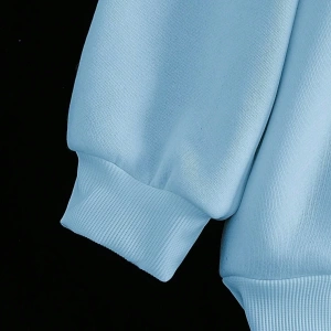 Kadın Sonbahar Ve Kış Mektup Baskılı Fermuarlı Pat Uzun Kollu Kapşonlu Sweatshirt, Uzu Model 5132
