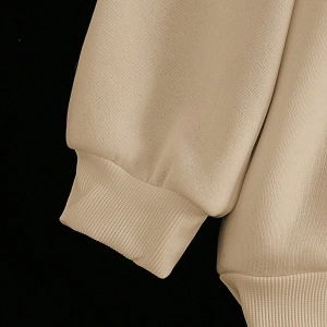 Kadın Sonbahar Ve Kış Mektup Baskılı Fermuarlı Pat Uzun Kollu Kapşonlu Sweatshirt, Uzu Model 5132