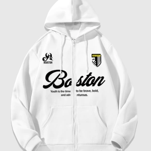 Kadın Sweatshirt Ceket, Sonbahar/Kış, Fermuarlı Kapatma, Termal Astarlı, Amerikan Stili, Logo Model 5136