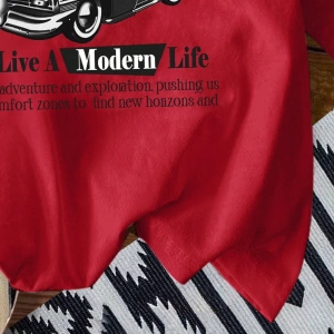 Kadın Yaz Kiraz Basit Baskılı Desen Yuvarlak Yaka Tişört Moda ve Çok Yönlüdür.