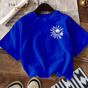 Kadın Yaz Yeni Minimalist Kiraz Ve Slogan Baskılı Rahat Tatil Stili Gevşek Ve Çok Yönlü Yuvar