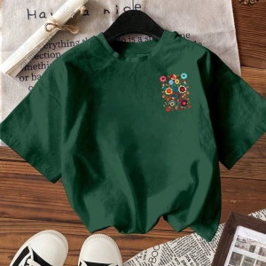 Kadın Yazlık Mektup Kiraz Desenli Yuvarlak Yakalı Tişört Tatil Giyimleri İçin Grafik Tişörtle