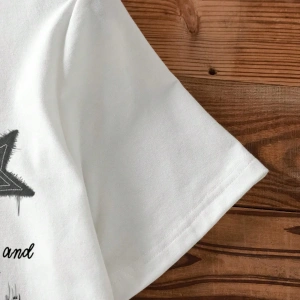 Kadın Yazlık Mektup Kiraz Desenli Yuvarlak Yakalı Tişört Tatil Giyimleri İçin Grafik Tişörtle