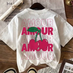 Kadınlar için Rahat Yuvarlak Yaka Kısa Kollu Tişört Retro Batı/Kovboy Rodeo Baskılı, BOHO Üst
