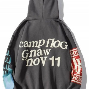 Kanye Oversıze Sweatshirt Hoodie Antasit Gri
