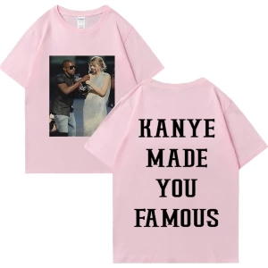 Kanye West vintage T Shirt Made You ünlü adam kadıns gevşek günlük kıyafetler Hip Hop street