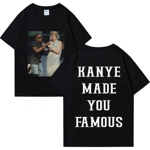 Kanye West vintage T Shirt Made You ünlü adam kadıns gevşek günlük kıyafetler Hip Hop street
