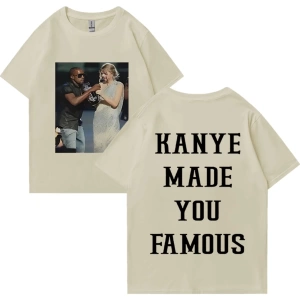 Kanye West vintage T Shirt Made You ünlü adam kadıns gevşek günlük kıyafetler Hip Hop street