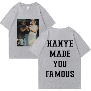 Kanye West vintage T Shirt Made You ünlü adam kadıns gevşek günlük kıyafetler Hip Hop street