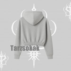 Kapşonlu Crop Sweatshirt Hard Rock Winged Guitar Rebellion