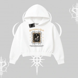 Kapşonlu Crop Sweatshirt Horseman’s Skull Dark Relic Street Legacy