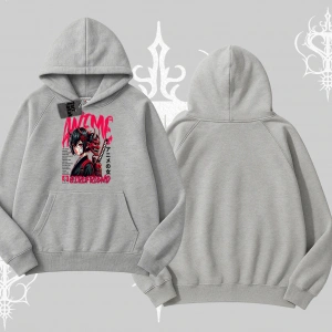 Kapşonlu Sweatshirt Anime Girlfriend Kırmızı