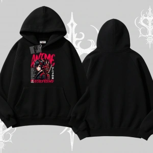Kapşonlu Sweatshirt Anime Girlfriend Kırmızı