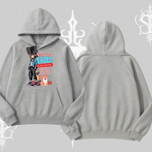 Kapşonlu Sweatshirt Anime Hiker Girl Balance Is Everything Baskılı