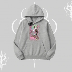 Kapşonlu Sweatshirt Anime Kawaii Japon Kız Desenli