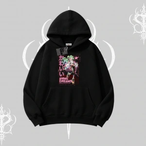 Kapşonlu Sweatshirt Anime Kawaii Japon Kız Desenli