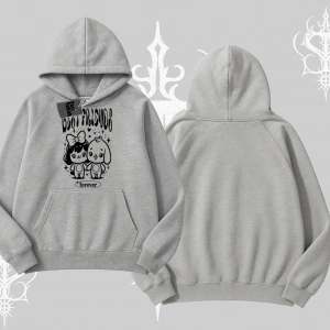 Kapşonlu Sweatshirt Best Friends Forever Baskılı Sevimli Tasarım