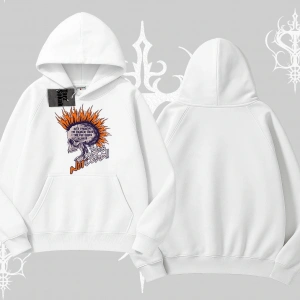 Kapşonlu Sweatshirt Burning Skull Rebel Street Anthem